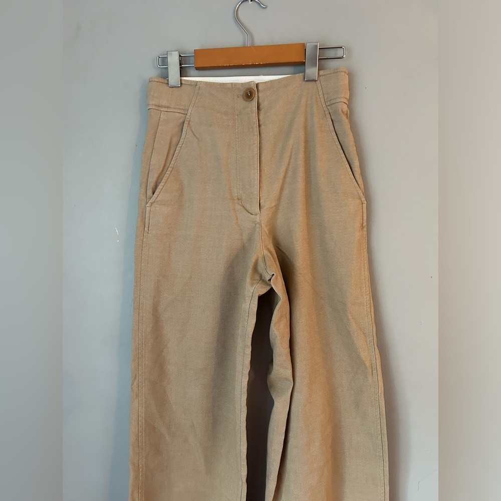 COS cotton mix wide leg khaki pants. Women size 2 excellent condition